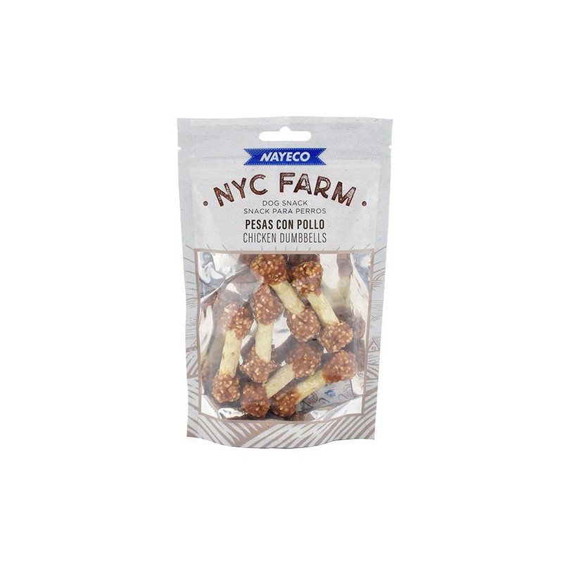 NYC FARM PESAS CON POLLO 6cm 80gr (10uds/caja)