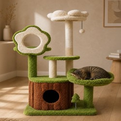 RASCADOR TWINBEE ARBOL DISEÑO NATURALEZA Y PLATAFORMAS 55×40×103 cm