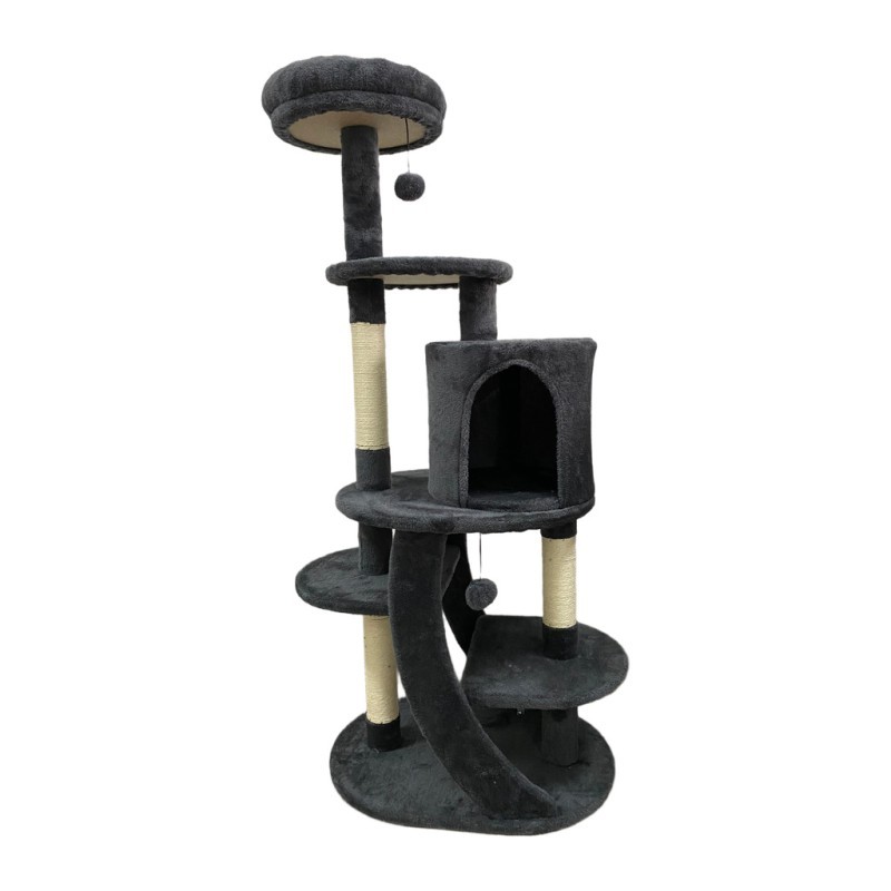 RASCADOR TWINBEE ARBOL CON PLATAFORMA, CUEVA Y BOLA 55×40×128 cm