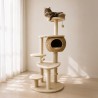 RASCADOR TWINBEE ARBOL CON PLATAFORMA CON SISAL Y NIDO 60×48x134 cm