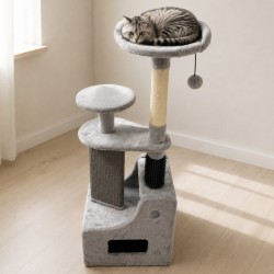 RASCADOR TWINBEE ARBOL CON CEPILLO, CUEVA Y PLATAFORMA 40×30x109,5 cm