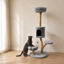 RASCADOR TWINBEE ARBOL CON PLATAFORMA Y CUEVA 60×120 cm