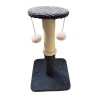 RASCADOR TWINBEE BASE CUADRADA CON POSTE SISAL Y DOS BOLAS 30x30x53 cm