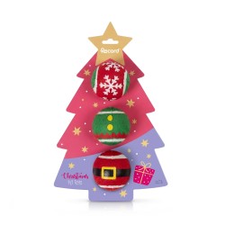 RECORD 3 BOLAS PARA ARBOL DE NAVIDAD 6.35X6.35X6.35CM 180
