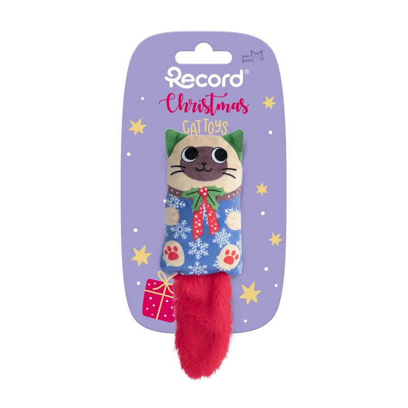 RECORD JUGUETE GATO BOLSA AZUL 12CM