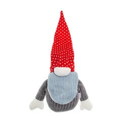 RECORD DUENDE DE PELUCHE NAVIDEÑO LUNARES ROJOS 20cm