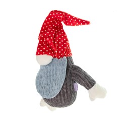 RECORD DUENDE DE PELUCHE NAVIDEÑO LUNARES ROJOS 20cm