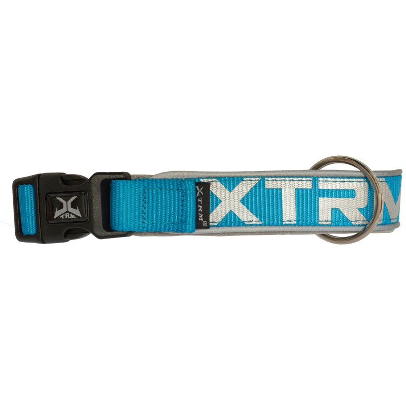COLLAR X-TRM NEON FLASH AZUL 38mm x 65-75cm