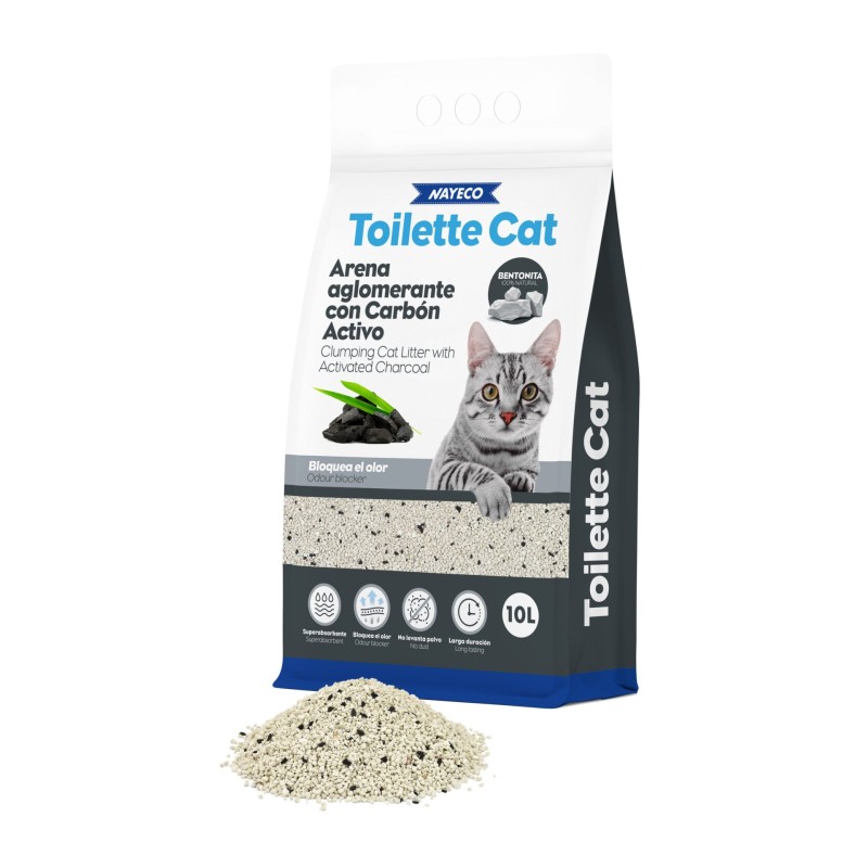 TOILET. CAT BENTONITA CARBON ACTIVO 10l (8,5kg)