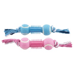 TUBO + 2 PELOTAS TENIS EN CUERDA BICOLOR 28cm. NS