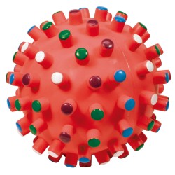 PELOTA VINILO CON PUNTITAS DE COLORES  6cm