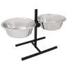 SET BOWLS-COMEDERO REGULABLE EN ALTURA ACERO INOX. 2X2,8L NS
