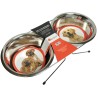 SET COMEDEROS ACERO INOX 2 x 2,80L.