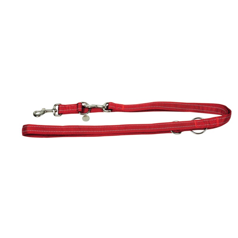CORREA ADIESTRAMIENTO NYLON REFLECTANTE ROJO 25mmx200cm