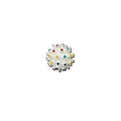 PELOTA VINILO CON PUNTITAS DE COLORES 10cm
