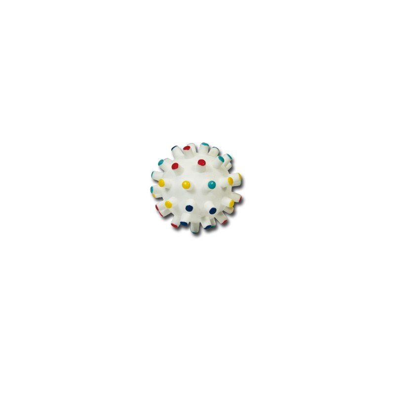 PELOTA VINILO CON PUNTITAS DE COLORES 10cm