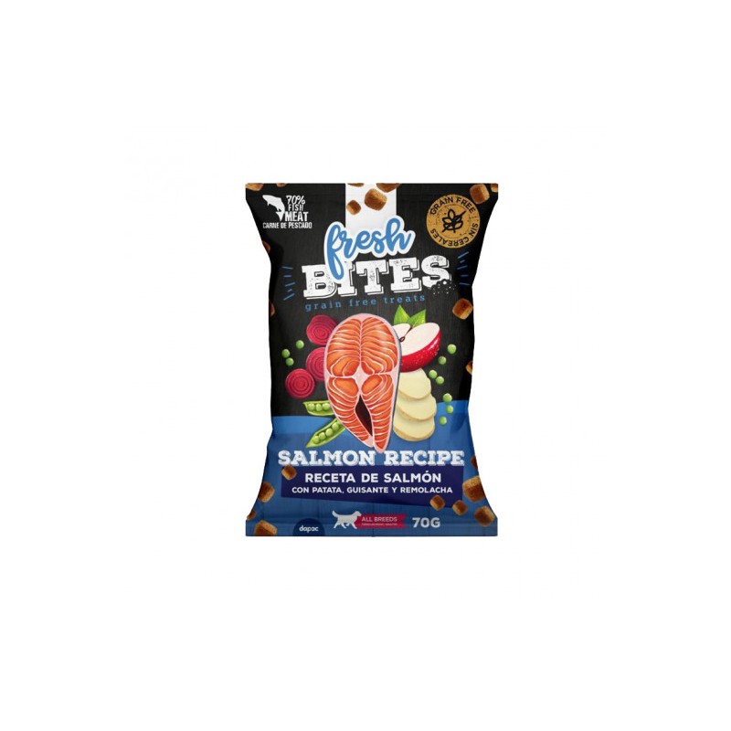 FRESH BITES GRAIN FREE SNACKS SALMON 70gr (25uds)