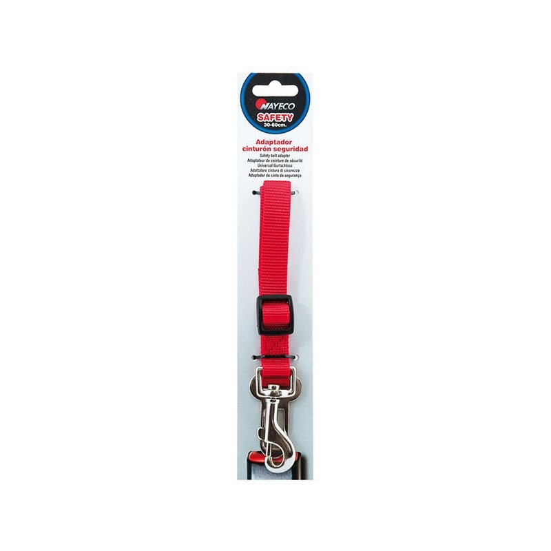 ADAPTADOR-CINTURON SEGURIDAD 25mm ROJO