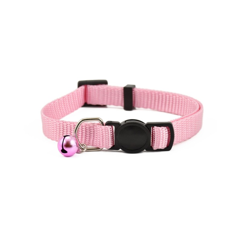 COLLAR GATO BASIC ROSA 10mmX22-33cm