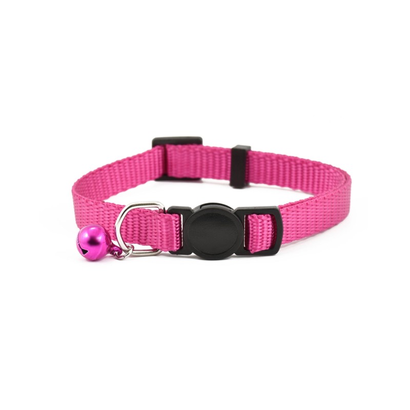 COLLAR GATO BASIC FUCSIA 10mmX22-33cm