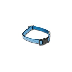 COLLAR MAC LEATHER AZUL 15mm x 26-40cm