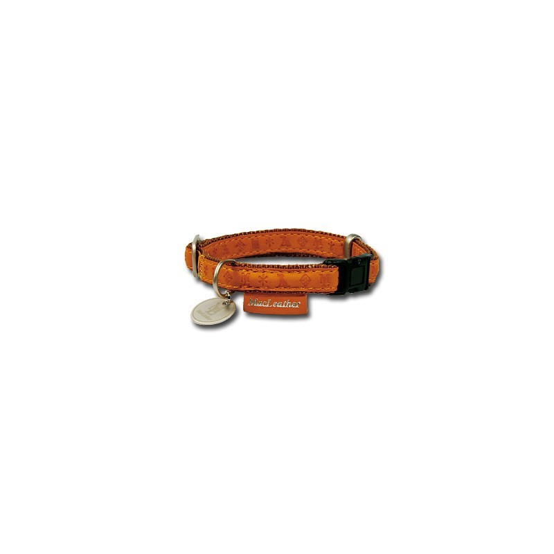 COLLAR MAC LEATHER MARRON 10mmx20-33cm