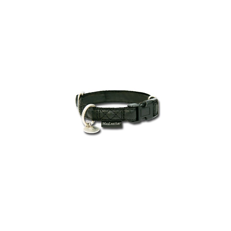 COLLAR MAC LEATHER NEGRO 20mm x 35-50cm