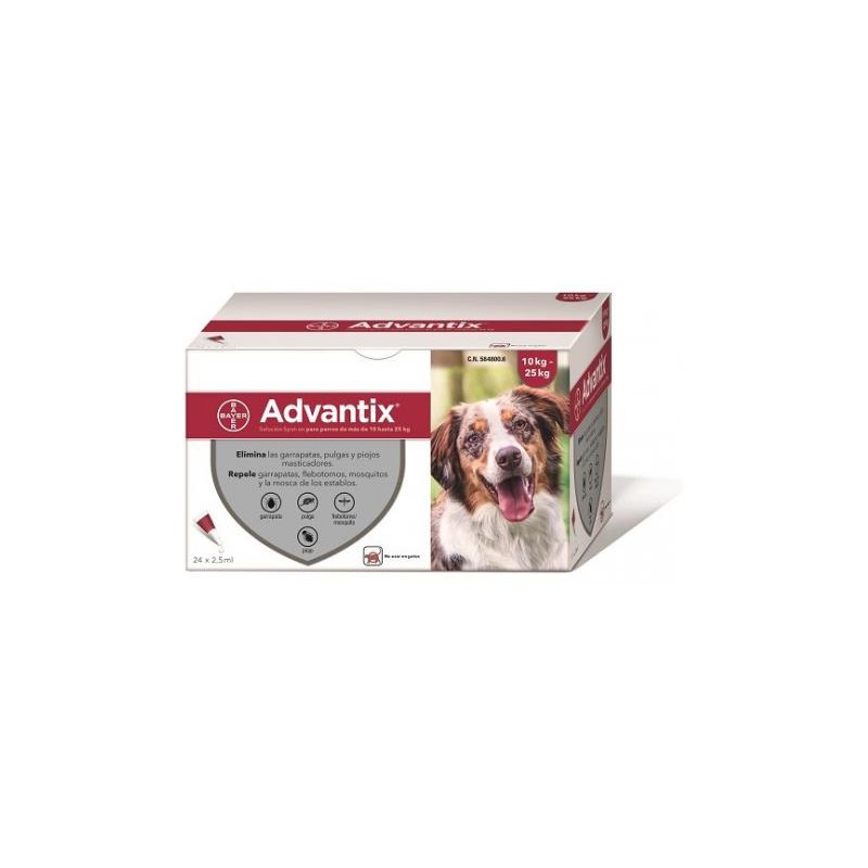 ADVANTIX 250 (10-25 kg.) caja 24 pipetas