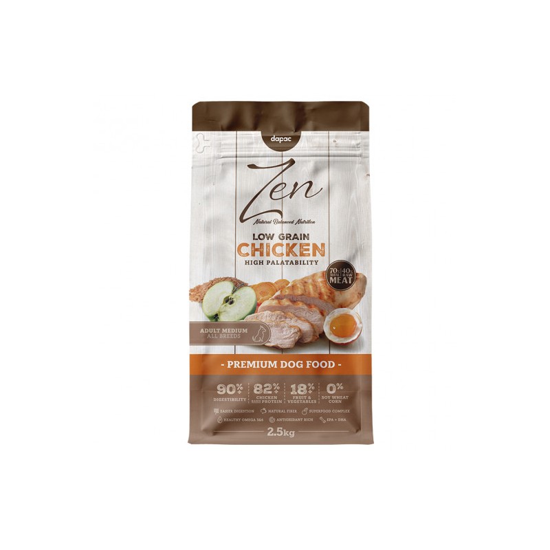 Z. LOW GRAIN ADULT MEDIUM 2,5kg (pollo) (4uds./caja)