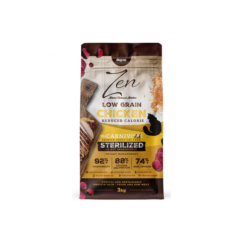 Z. LOW GRAIN CAT STERILIZED ADULT 3kg (pollo)