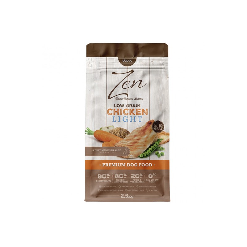 Z. LOW GRAIN ADULT LIGHT med/large 2,5KG (pollo) (4uds./caja)