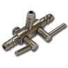 LLAVE METALICA 2 SALIDAS