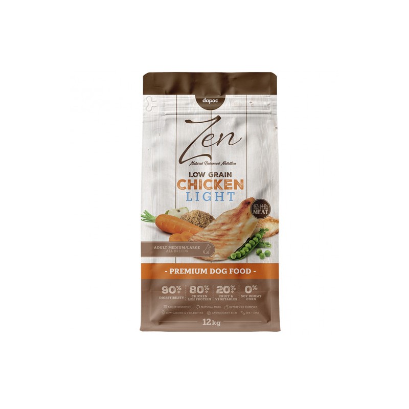 Z. LOW GRAIN ADULT LIGHT med/large 12 KG (pollo)