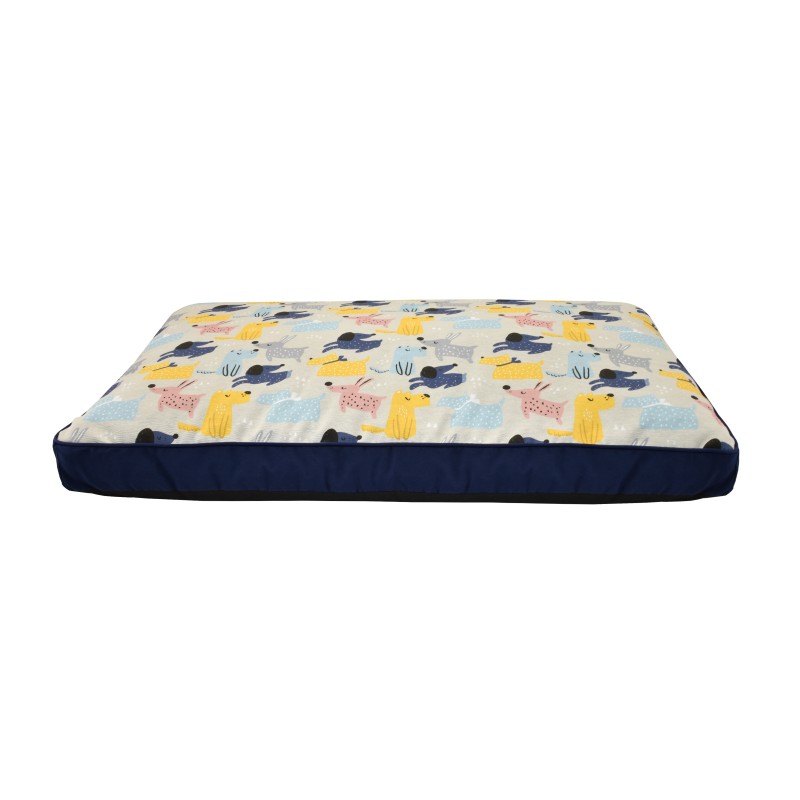 COLCHON CHIEN 90x60x12cm con lateral liso y cordón