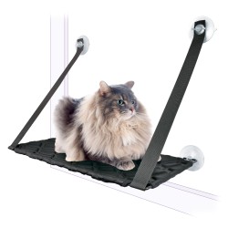 HAMACA GATO CON VENTOSA NEGRA 59x33cm
