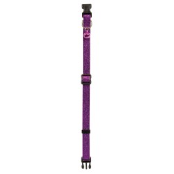 COLLAR GATO MAC LEATHER PURPURINA 10mm x 20-33cm