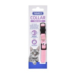 COLLAR GATO BASIC ROSA 10mmX22-33cm