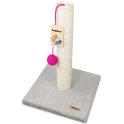 Rascador TWINBEE DP Base Cuadrada (B-rosa) 30x30x42