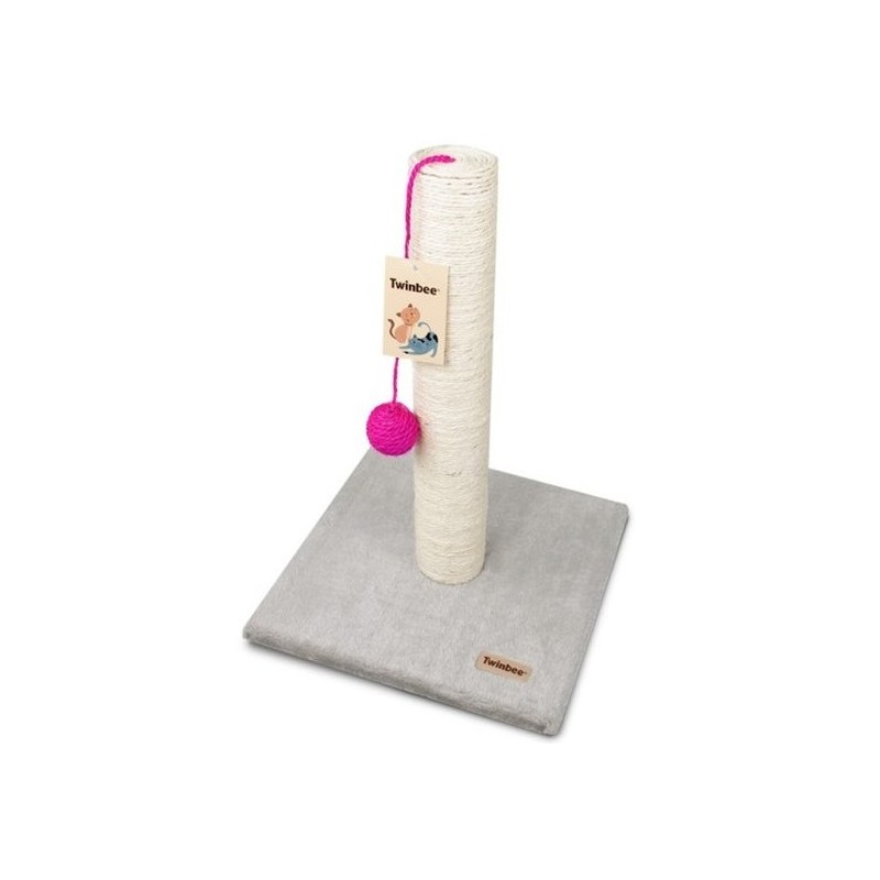 Rascador TWINBEE DP Base Cuadrada (B-rosa) 30x30x42