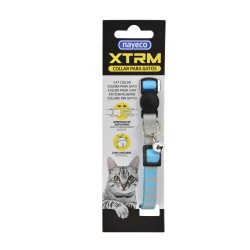 COLLAR GATO X-TRM NEON FLASH AZUL 10mmx22-33cm