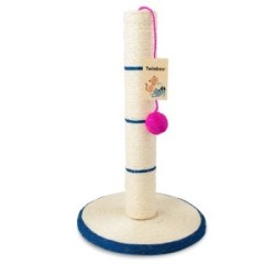 Rascador TWINBEE DP base redonda BL/AZUL 30x46