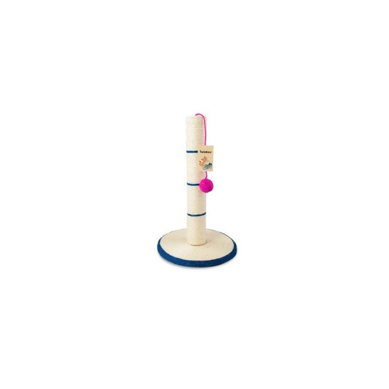 Rascador TWINBEE DP base redonda BL/AZUL 30x46