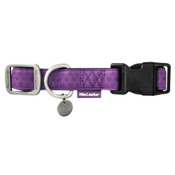 COLLAR MAC LEATHER LILA 10mm x 20-33cm