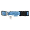 COLLAR MAC LEATHER AZUL 20mm x 35-50cm