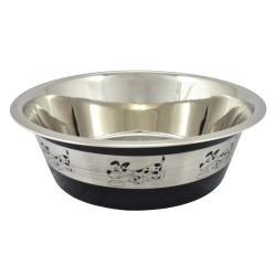 COMEDERO OSLO INOX.ANTIDES. NEGRO 2,83LT NS