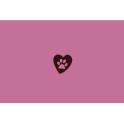 COMEDERO INOX.ANTIDES.LOVE PAW ROSA 0,36LT