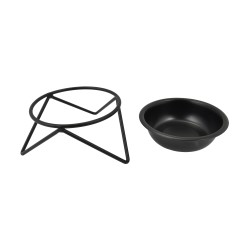 COMEDERO INOX CON SOPORTE 475ml