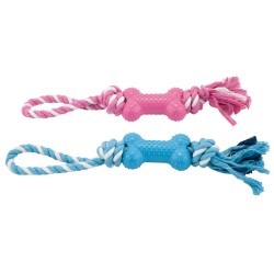 HUESO  VERTICAL CON CUERDA BICOLOR 32cm. 95-105gr. (UMV 4uds)