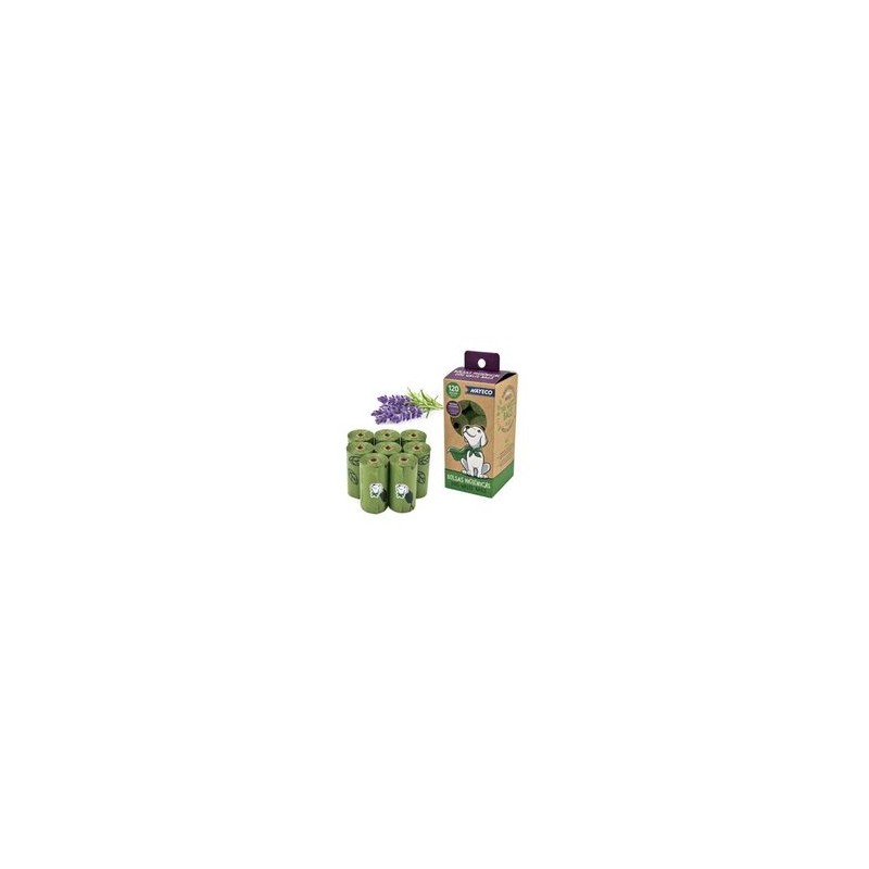 CAJA DE 8 ROLLOS DE BOLSAS HIGIENICAS AROMA LAVANDA