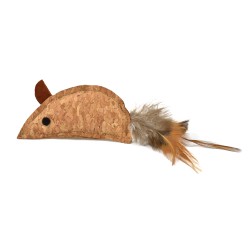 RATON DE CORCHO CON PLUMA 9cm (U.M.V 3uds) NS